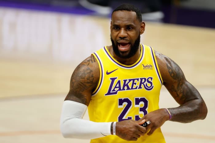 Lakers star LeBron James on Friday night.