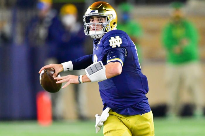 Notre Dame quarterback Ian Book against Clemson.