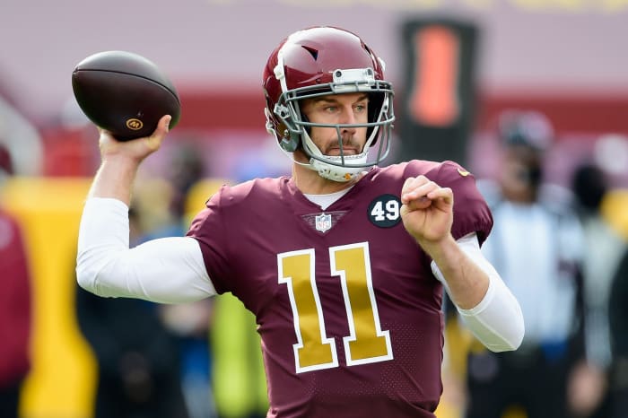 Washington Football Team quarterback Alex Smith against the Bengals.