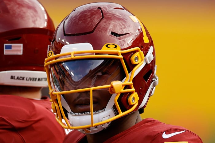 Washington Football Team quarterback Dwayne Haskins against Seattle.