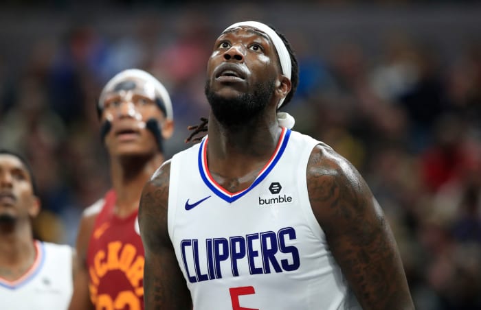 A closeup of Montrezl Harrell.