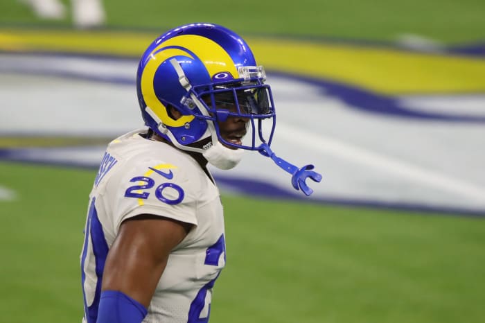 Los Angeles Rams cornerback Jalen Ramsey against the Cowboys.
