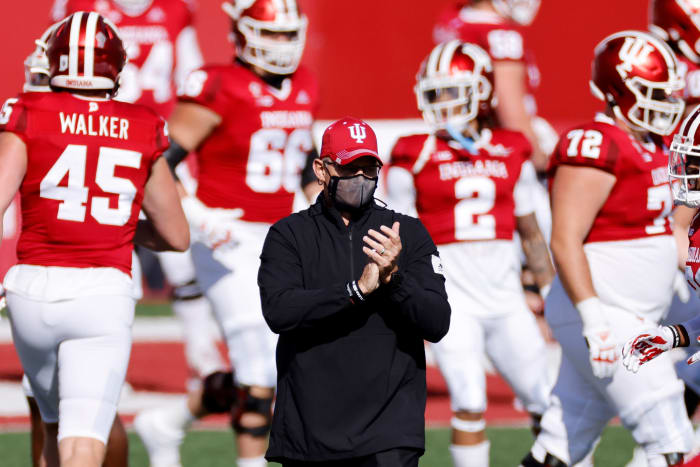 Indiana football head coach Tom Allen against Penn State.