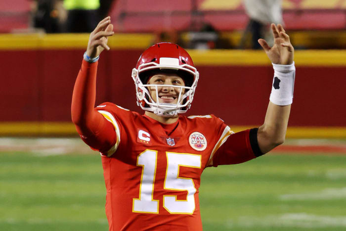 Chiefs quarterback Patrick Mahomes in the AFC Championship Game.