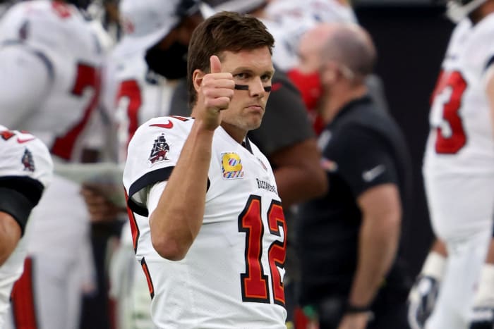 Tampa Bay Buccaneers quarterback Tom Brady on Sunday.