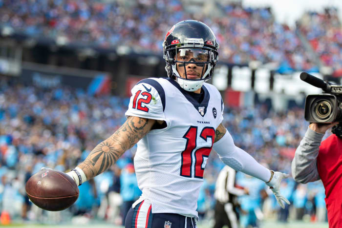 Kenny Stills celebrates a touchdown for the Houston Texans.