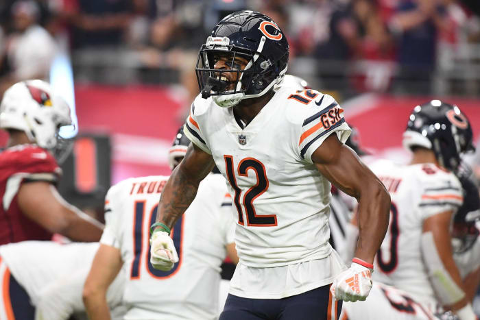 Allen Robinson celebrating a Chicago Bears touchdown.
