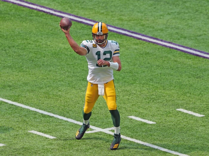 Green Bay Packers quarterback Aaron Rodgers.