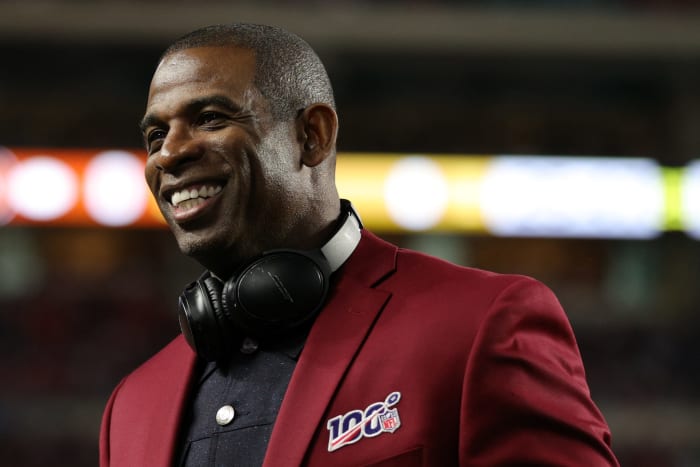 Jackson State head football coach Deion Sanders.