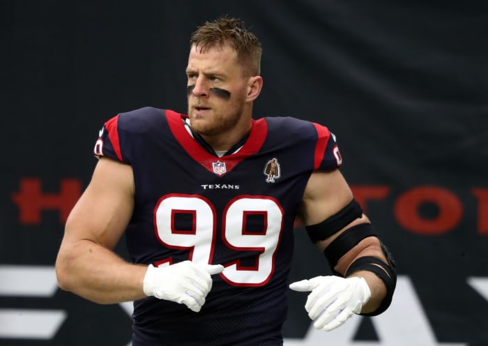 Houston Texans star defensive lineman JJ Watt.