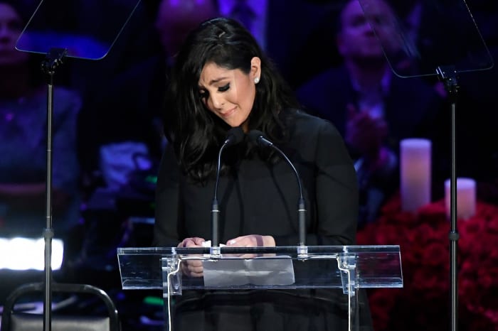 Vanessa Bryant speaks at Kobe's funeral.