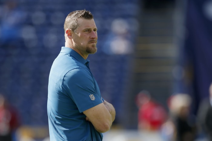New Detroit Lions head coach Dan Campbell, during his time with the Dolphins.