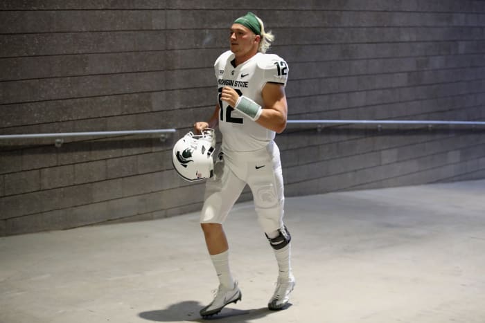 Rocky Lombardi in the tunnel before a game.