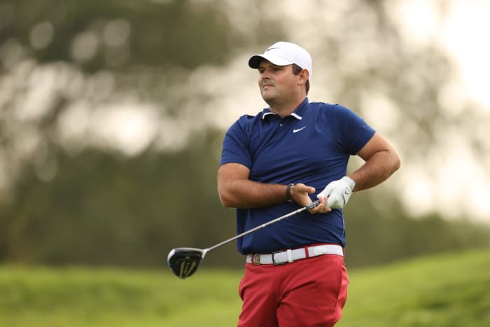Patrick Reed hits a shot at the U.S. Open.