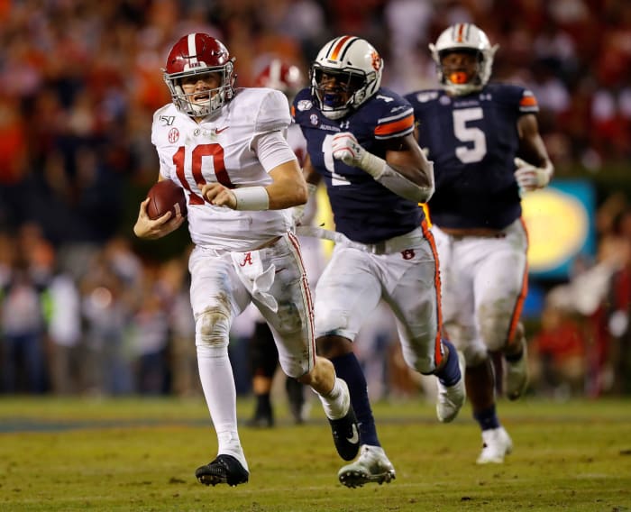 Alabama quarterback Mac Jones against Auburn.