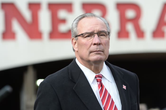 AD Bill Moos at a Nebraska football game in 2017.
