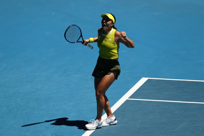 Jessica Pegula in the 2021 Australian Open.