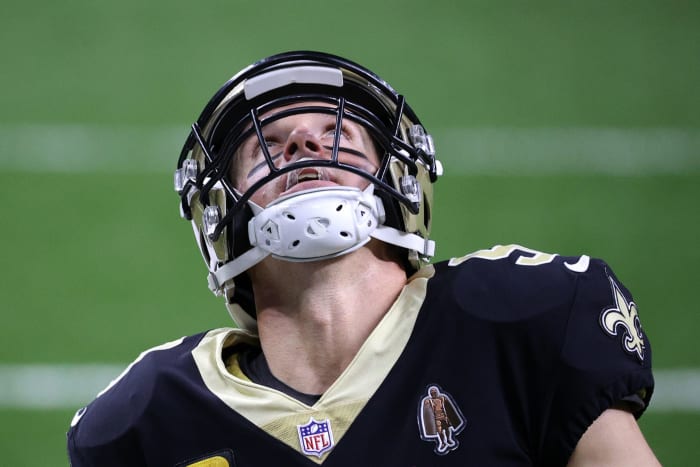 New Orleans Saints quarterback Drew Brees on Sunday night.