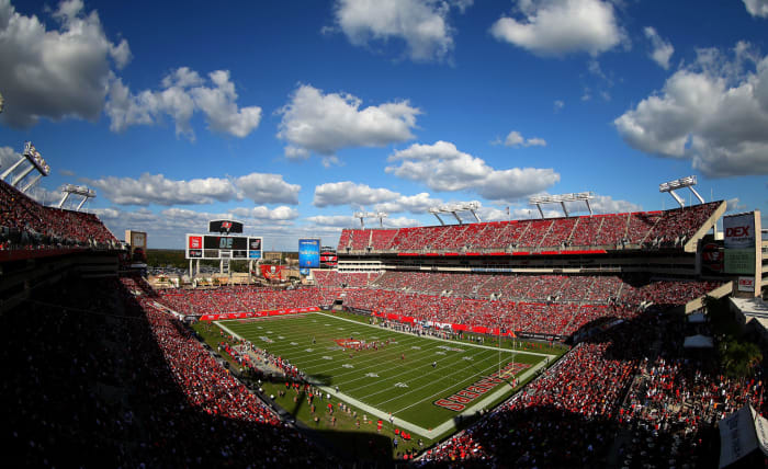 A general view of the Tampa Bay Buccaneers stadium.