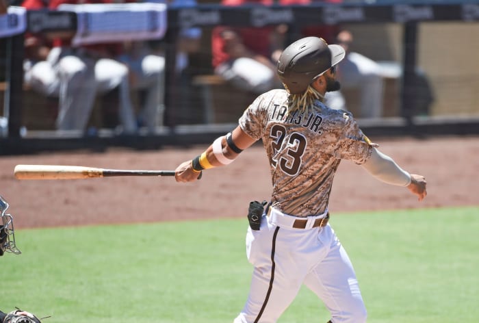 Fernando Tatis Jr. crushes a home run.