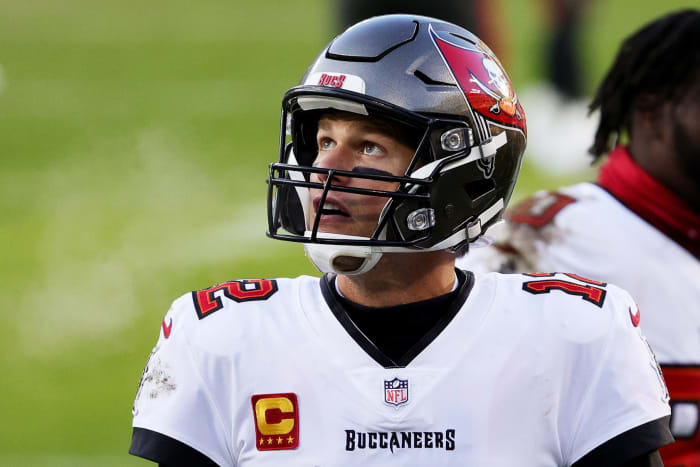 Buccaneers quarterback Tom Brady against the Packers.
