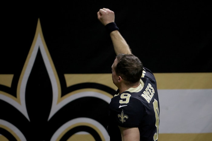 New Orleans Saints quarterback Drew Brees on Sunday night.