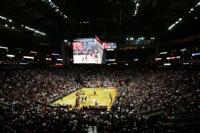 A general view of the Houston Rockets' stadium.