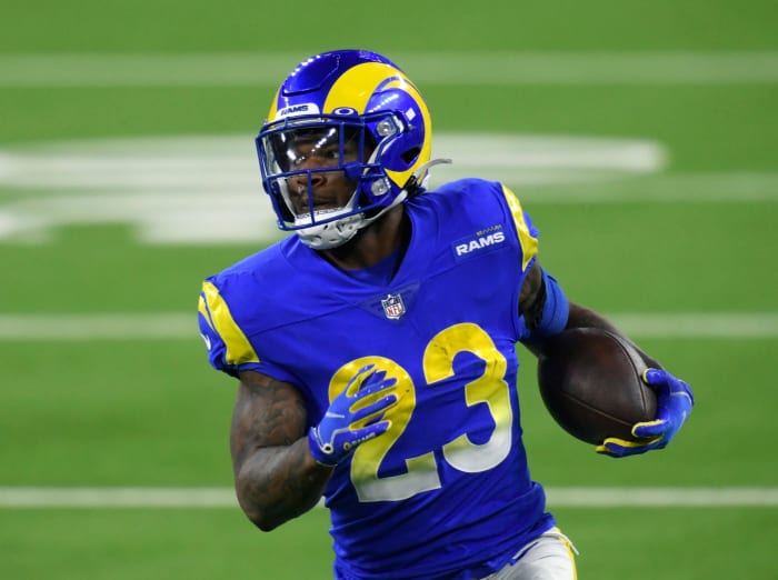 Los Angeles Rams running back Cam Akers.