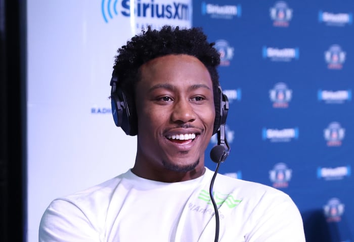 Brandon Marshall on Radio Row.