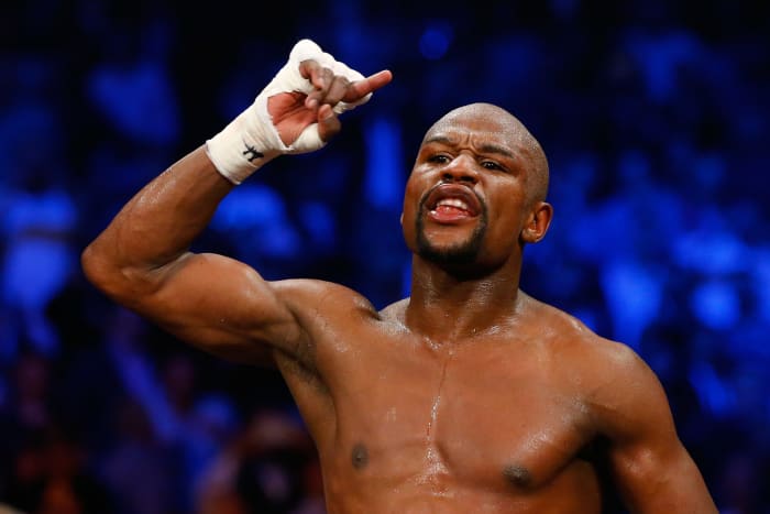 Floyd Mayweather Jr.against Manny Pacquiao.