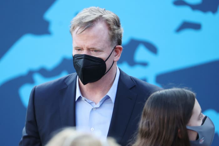 NFL commissioner Roger Goodell at the Super Bowl.