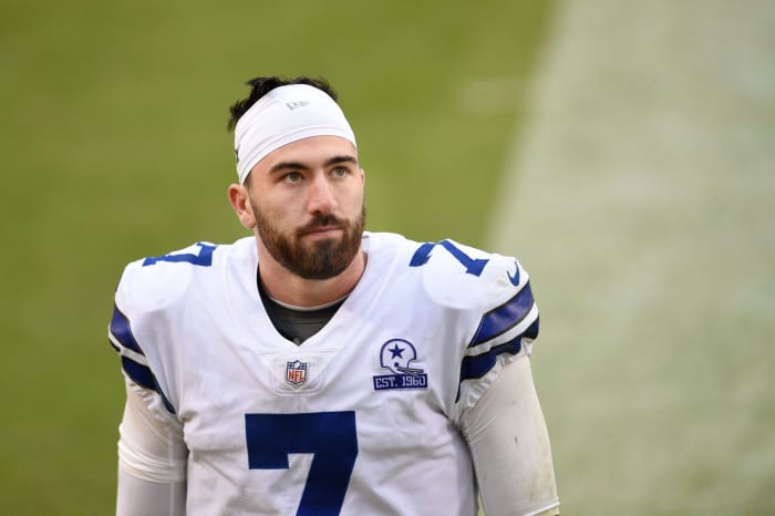 Dallas Cowboys rookie quarterback Ben DiNucci on Sunday.