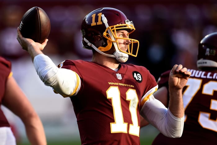Washington Football Team quarterback Alex Smith on Sunday.