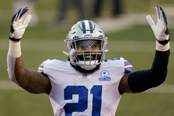 Dallas Cowboys running back Ezekiel Elliott on Sunday afternoon.