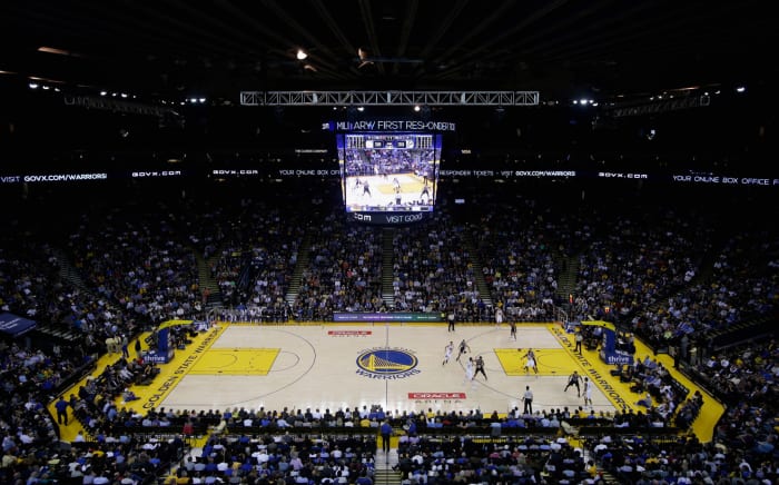 A general view of the Golden State Warriors arena.