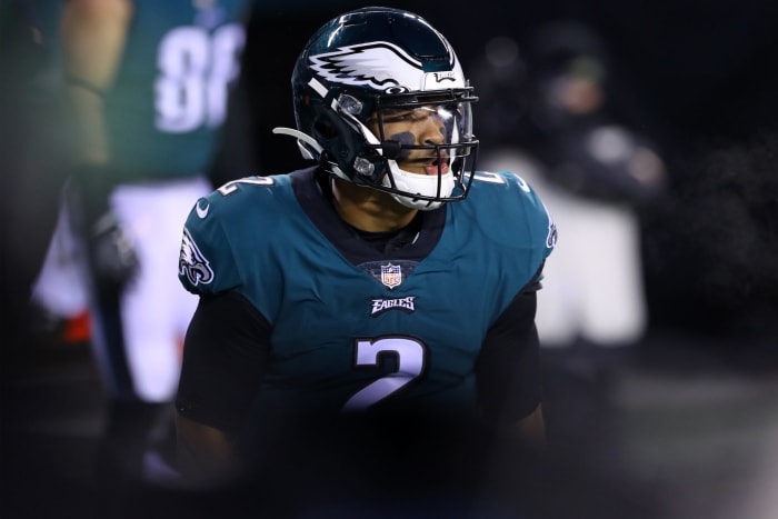 Philadelphia Eagles quarterback Jalen Hurts against Washington.