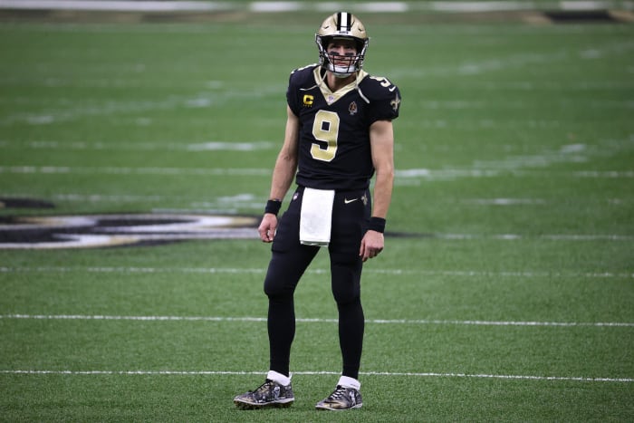 Saints quarterback Drew Brees against Tampa Bay.