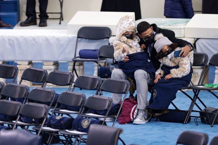 A family member of Kamala Harris at the inauguration.