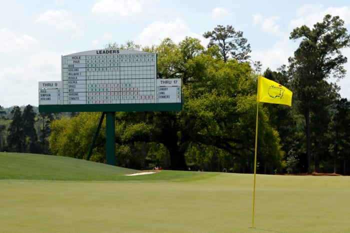 A general view of a hole at the Masters.