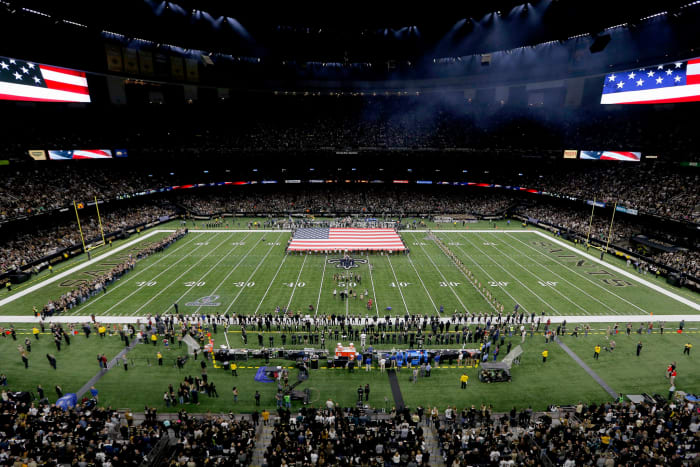 A general view of the Superdome during a Saints game.