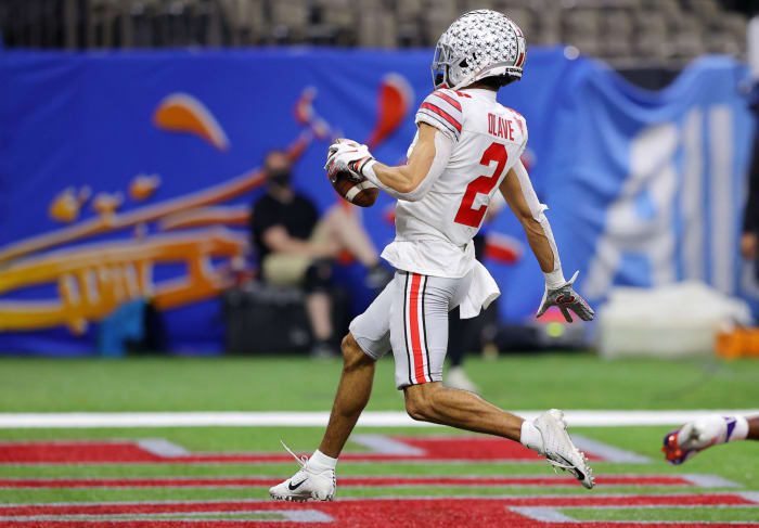 Ohio State Buckeyes wide receiver Chris Olave against Clemson.