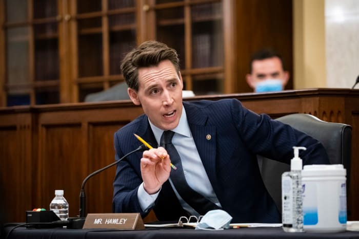 Senator Josh Hawley at Senate Small Business and Entrepreneurship Committee hearing.
