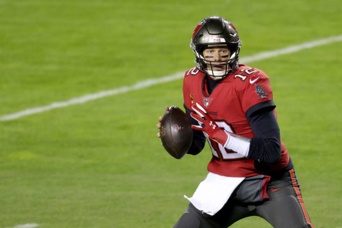 Tampa Bay Bucs quarterback Tom Brady against Washington in the Wild Card.