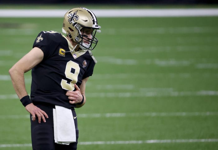 New Orleans Saints quarterback Drew Brees on Sunday.
