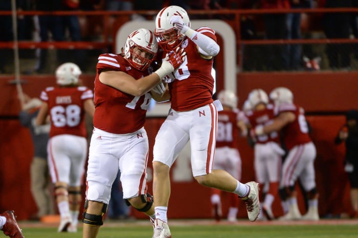 Brenden Jaimes celebrates with a teammate.