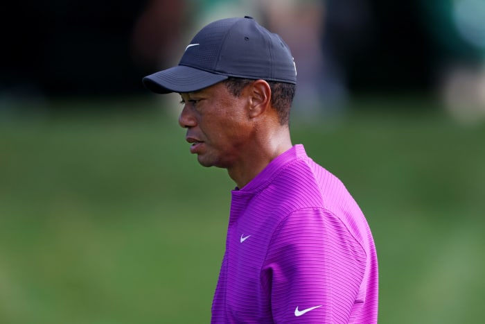 Tiger Woods at The Masters on Saturday.