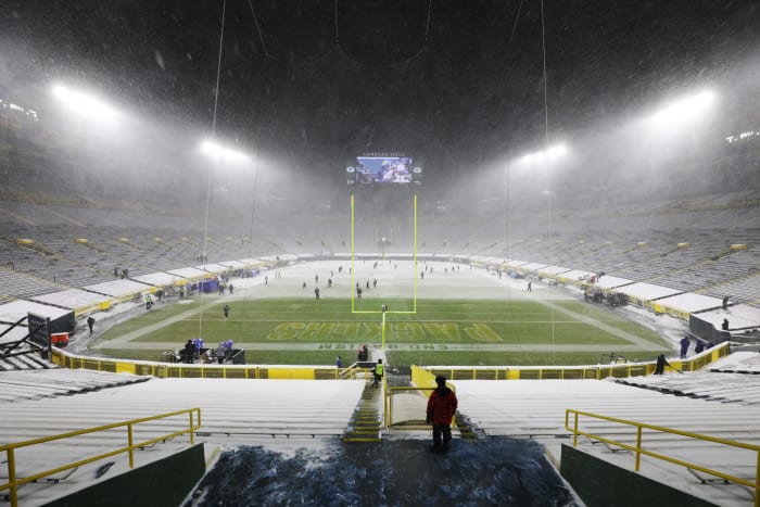 Green Bay Packers fans at Lambeau Field.