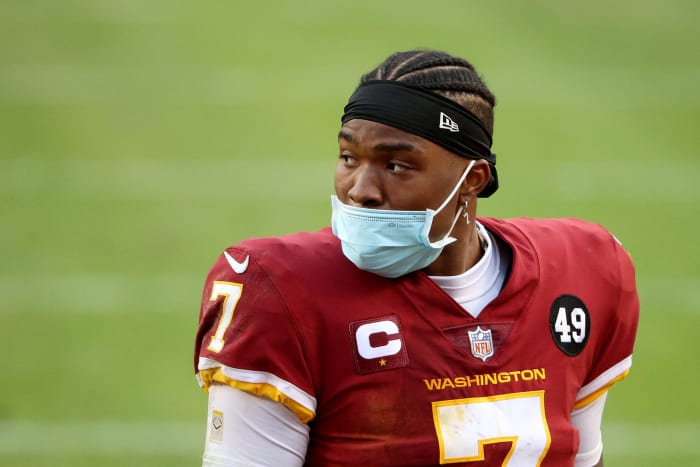 Washington Football Team quarterback Dwayne Haskins against Seattle.