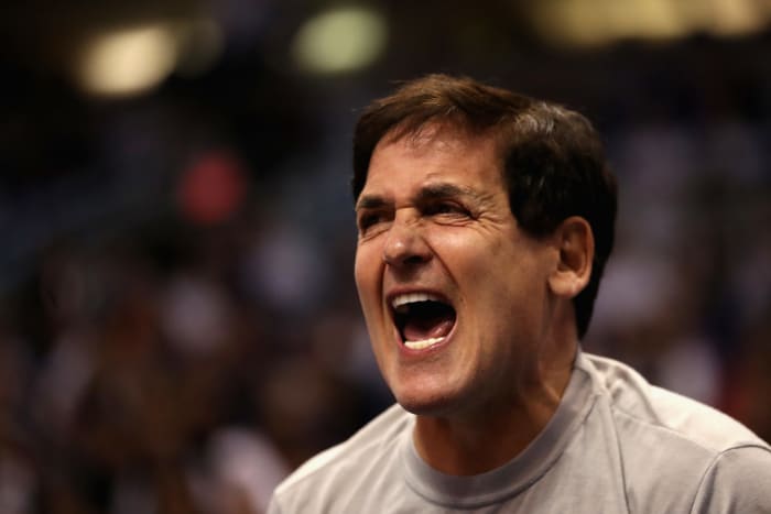 Mark Cuban yelling.