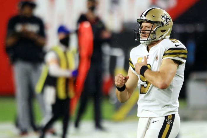 New Orleans Saints quarterback Drew Brees on Sunday night.